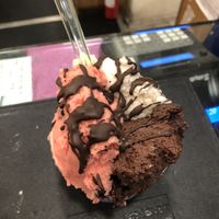 Banana, Chocolate and Strawberry with Vegan Chocolate Sauce at CamBio Vita in Rome