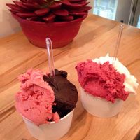 Delicious ice cream! We loved that place! at CamBio Vita in Rome
