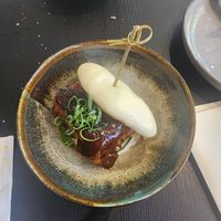 Truffle glazed tofu bao at Baba San in Belgrade
