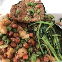 Mixed veg brown rice at Fu Kang 富康素食轩 - Pasir Ris in East Singapore