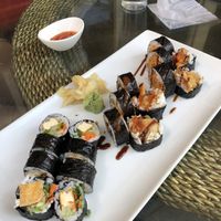 From left to right: Buddha, Shroomy, Sweet Potato rolls.  at Tsunami Sushi in Sarasota
