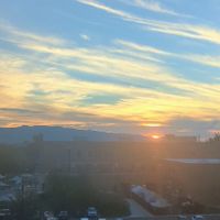 Patio sunset view at Devil's Kitchen in Grand Junction