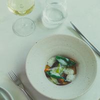 Hispi Cabbage, Chanterelle, Beer and Onion (Ve) £17
 at House of George W Davies in Broadway