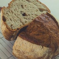 Freshly baked sourdough bread  at House of George W Davies in Broadway