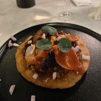 Corn flatbread, mushrooms, salsa  at Amsterdam City Farm  in Amsterdam