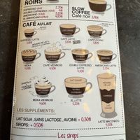 Menu café   at Barista Tournai Grand Place in Région Wallonne