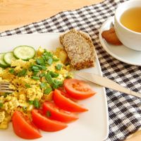 'Scrambled tofu' at Flow Food in Bialystok