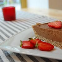 Chocolate 'cheesecake' at Flow Food in Bialystok