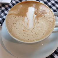 Very delicious cappucino with Soya-milk at Flow Food in Bialystok