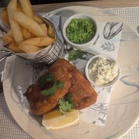 Vish and chips at Amelia's at The Plettenberg in Western Cape