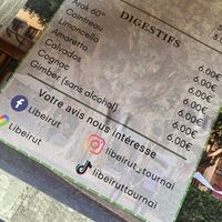 Menu   at Libeirut in Tournai