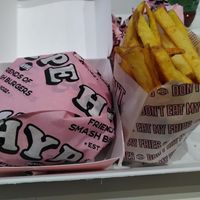 Vegan Club with fries at HYPE SANT ANDREU in Catalunya