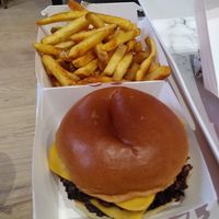 Vegan Club with fries at HYPE SANT ANDREU in Catalunya