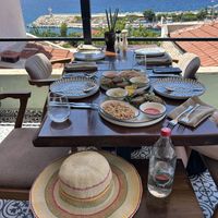 Vegan meatballs and Falafel dishes  at The Leaves Terrace Restaurant in Antalya