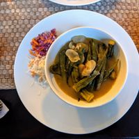 Okra and butterbean curry at Fi Real in Bristol