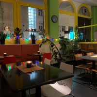 Interior of restaurant  #Veganuary at Fi Real in Bristol