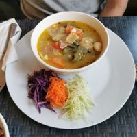 Okra dish with butterbeans. Delicious! at Fi Real in Bristol