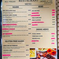 Menu at Fi Real at Fi Real in Bristol