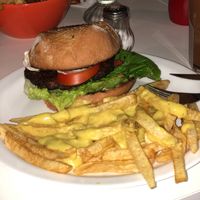 Vegan burger at Konu Bar in Buenos Aires