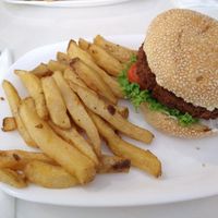 Soja burger at Konu Bar in Buenos Aires