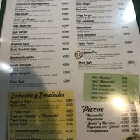 Menu at Konu Bar in Buenos Aires