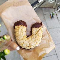 Vegan almond marzipan pastry at Echt Bio-Markt in Munich