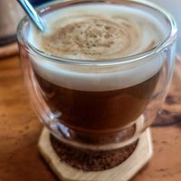 Hot oat latte at Lục Thảo Food & Drinks in Thành Phố Hồ Chí Minh