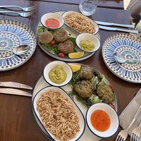 Falafel and vegan meatballs   at The Leaves Terrace Restaurant in Antalya