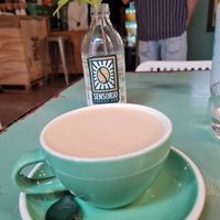 Cappuccino with oat milk at Sensorio Coffee Lab in Rome