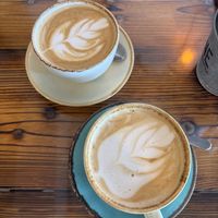 Oat caramel latte  at Slow Rise Bakery in Horsforth