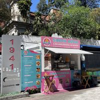 At the entrance of Paulista Market place  at Sabor Amor Coxinha  in São Paulo