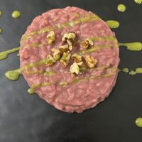 Risotto radicchio e noci at La Fraschetta Verde in Viterbo