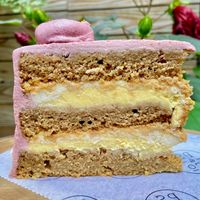 Vanilla Lemon Raspberry Cake Slice (organic, vegan, gluten free, kosher, hand made) at P.S. and Co. in Philadelphia