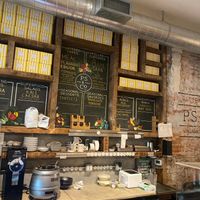 Front counter and wall menu  at P.S. and Co. in Philadelphia