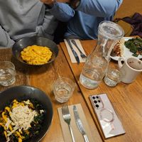 Forbidden bowl, Mac n Cheese, and meatball sub. at P.S. and Co. in Philadelphia