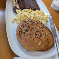 Everything bagel with tofu scramble and tempeh bacon at P.S. and Co. in Philadelphia