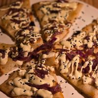 Focaccia with vegan mayo at Tosca Melides in Setúbal