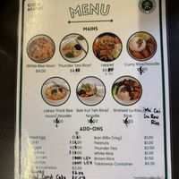 Menu  at Green Abacus in Singapore