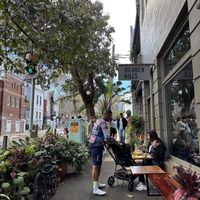 Outside of the cafe  at Reuben Hills in Surry Hills