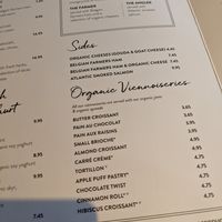 vegan options labelled at Le Pain Quotidien -  Galerie de la Reine in Brussels