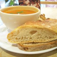 Small soup at Le Pain Quotidien -  Galerie de la Reine in Brussels