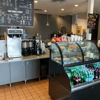 Ordering counter at Mugshots Coffee Company in Bloomington