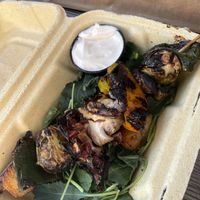 Vegetable kabob with vegan mayo at Teaism  - Penn Quarter in Washington