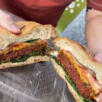 Vegan burger at Teaism  - Penn Quarter in Washington