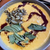 Chilled carrot 🥕 soup  at Teaism  - Penn Quarter in Washington