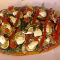 Vegetarian Pizza at Antica Forneria Porzio in Palermo