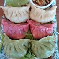 House dumplings at Lotus Plant Based Kitchen in Manchester