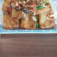 Turnip cake at Lotus Plant Based Kitchen in Manchester