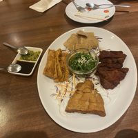 BBQ platter  at Lotus Plant Based Kitchen in Manchester