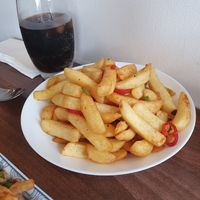 Salt & pepper chips at Lotus Plant Based Kitchen in Manchester